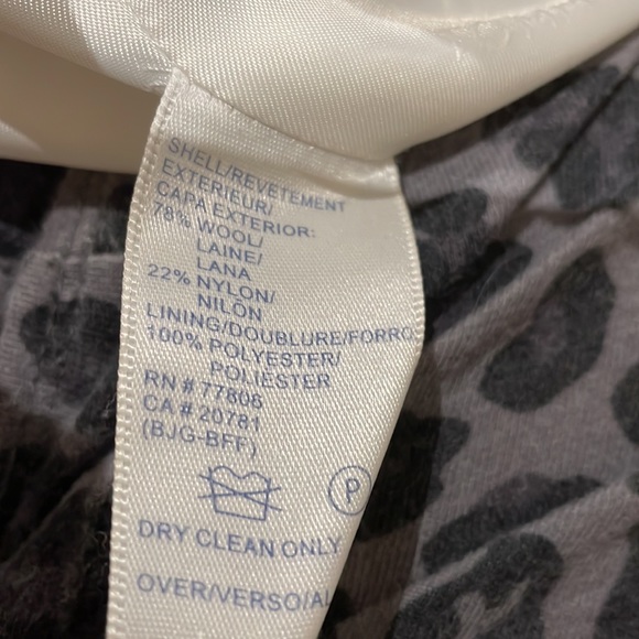 Tommy Hilfiger cream colored pea coat with black buttons. - Picture 8 of 8